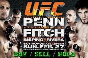 UFC 127 Stock Report: Should You Buy/Sell or Hold