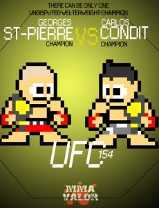 UFC 154 8-bit MMA Poster - MMA Rankings